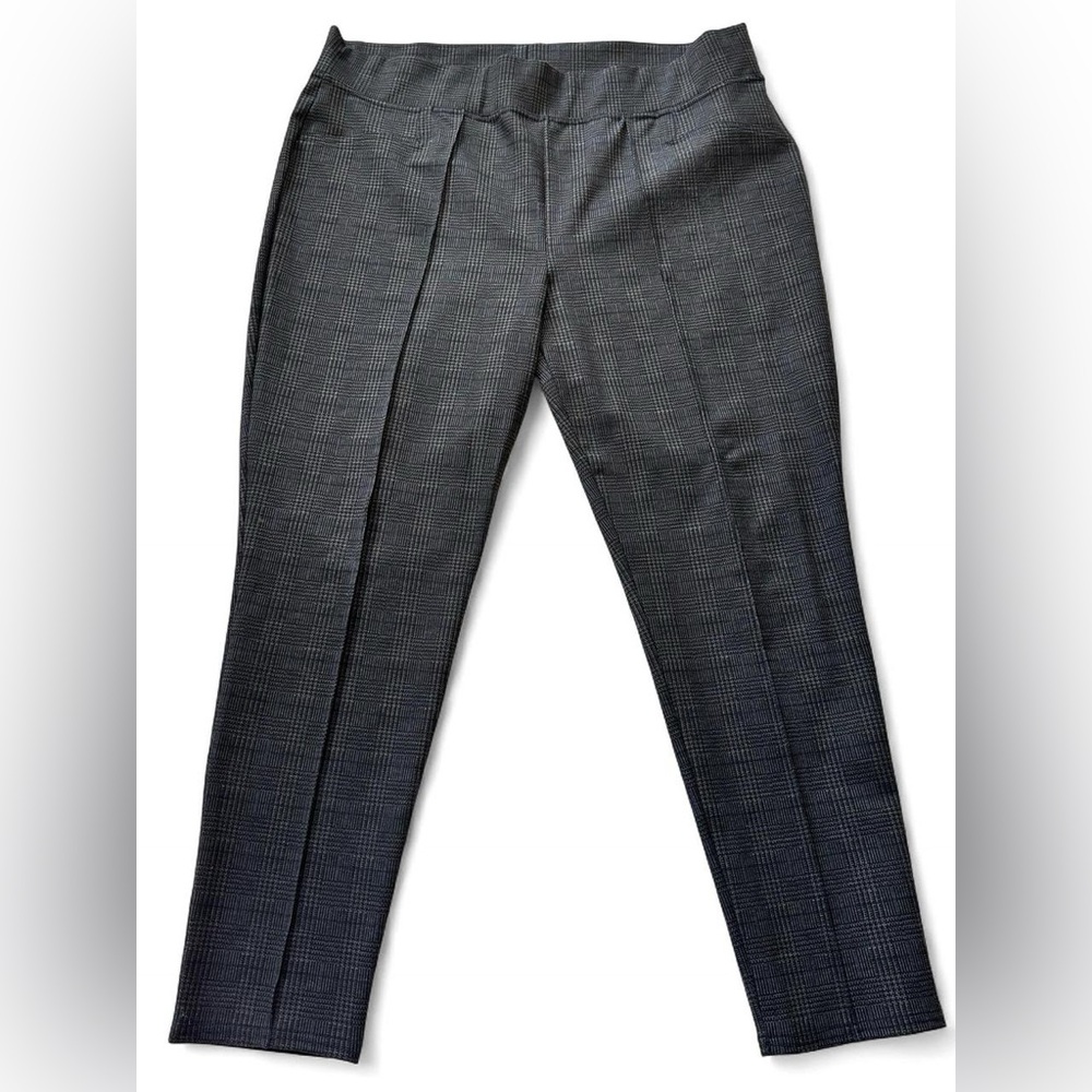 Women's Smart Pull-On Glen Plaid Trousers | XXL | Dark Academia Style